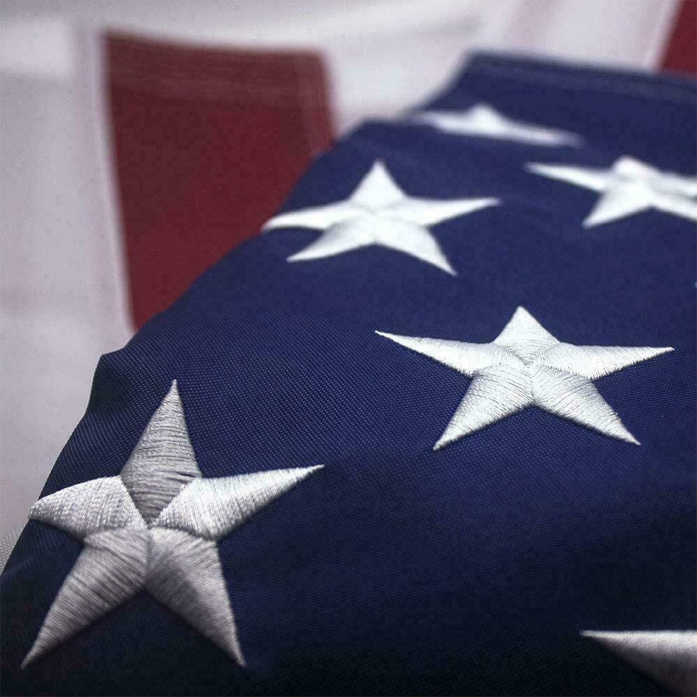 American Flag Outdoor Heavy Duty Embroidered Stars USA Flag - Image 2