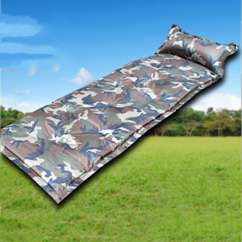 Inflatable Camo Cushion with Pillow for Outdoor Camping - Image 4