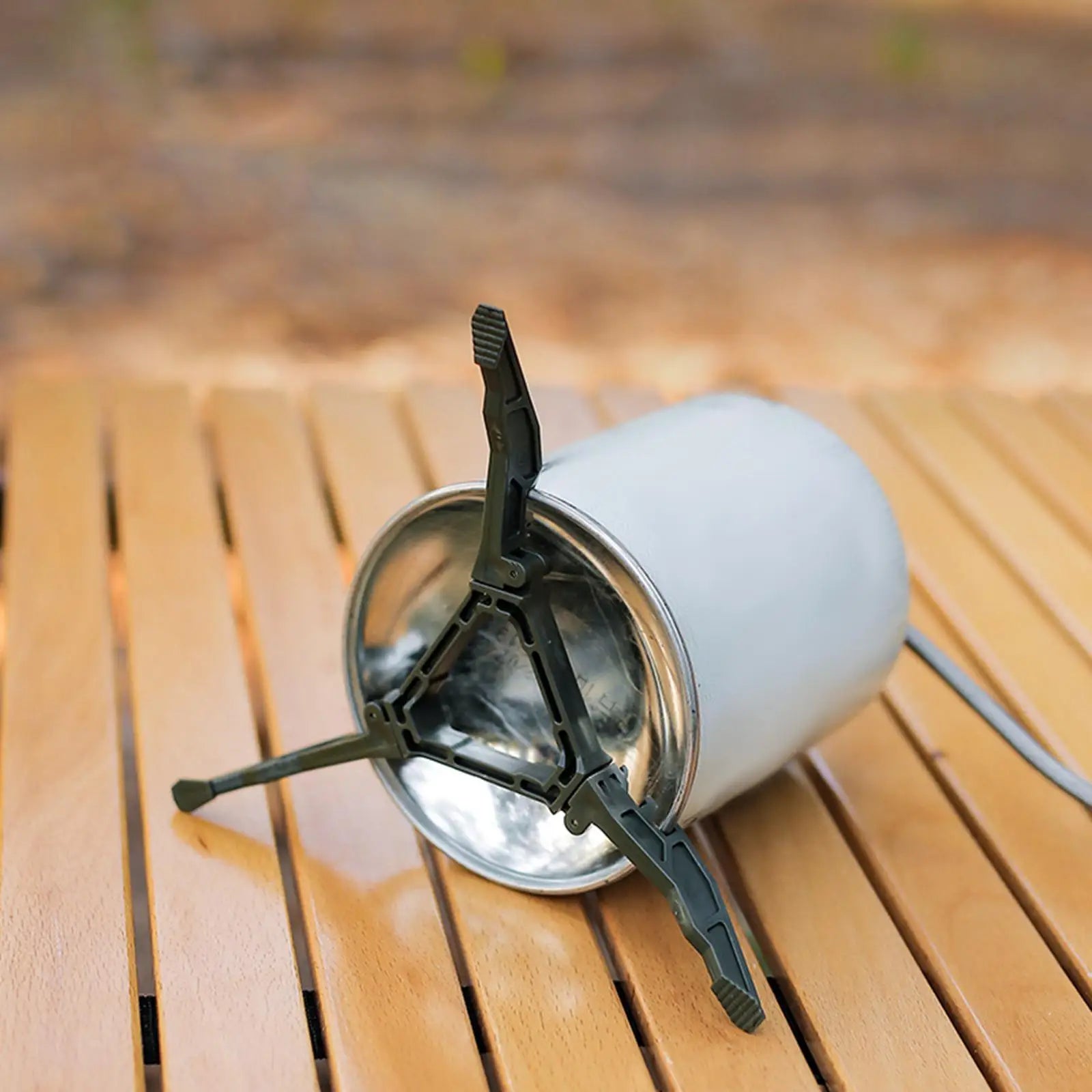 Camping Fuel Can Stabilizer & Tripod Holder - Outdoor Picnic Gas Cylinder Stand - Image 11